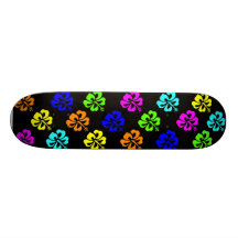 Colourful Hibiscus Skateboards