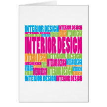 Colourful Interior Design Greeting Card
