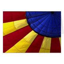 Colourful Interior design of inflated hot air ball Card