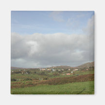 Colourful Irish Village Scene. Magnets