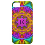 Colourful kaleidoscope case with Monogram iPhone 5 Cases