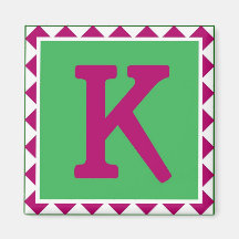 Colourful Letter 'K' - Magnet