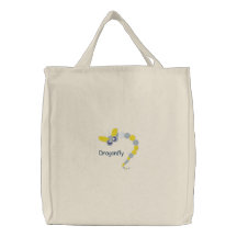 Colourful Little Dragonfly Embroidery Pattern Bags