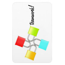 Colourful locks with teamwork concept vinyl magnets