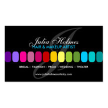 Colourful Makeup Artist Business Cards