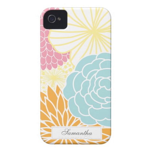 Colourful Mod Florals iPhone 4 Case