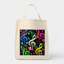 Colourful Musical Notes Bag