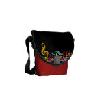 Colourful Musical Notes Messenger Bags