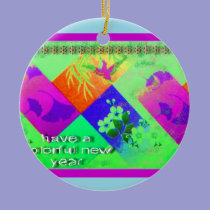 Colourful New Year's ornaments