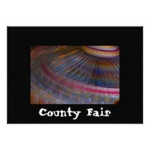 Colourful night fair ride action spinning shot custom invitation