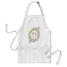 colourful peace sign aprons