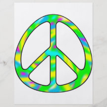 colourful peace sign flyer design