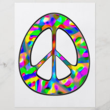 colourful peace sign full color flyer