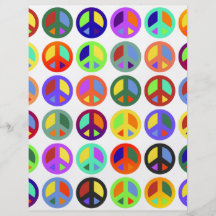 Colourful Peace Signs Flyer Design