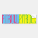 colourful pitbull bumper sticker