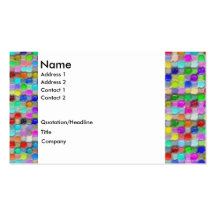 colourful plastic wax pattern, business cards