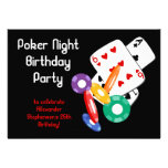 Colourful Poker Chips Party Invitation