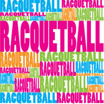 Colourful Racquetball Acrylic Cut Out