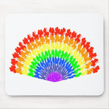 Colourful Rainbow Fan Mousepads