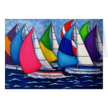 Colourful Regatta Greeting Card