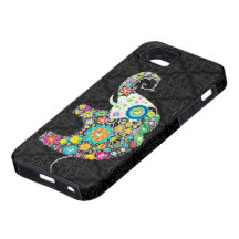 Colourful Retro Flower Elephant Design iPhone 5 Covers