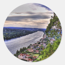Colourful River Round Stickers