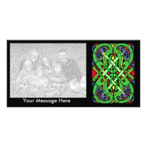 Colourful Snake Celtic Knot Photo Greeting Card