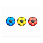 Colourful Soccer Balls Postcard