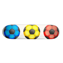 Colourful Soccer Balls Skate Boards
