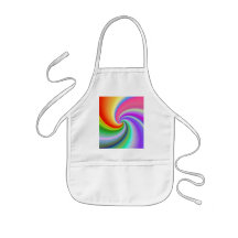 Colourful Spiral Fractal Apron