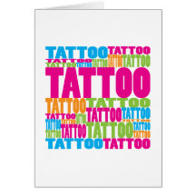 Colourful Tattoo Greeting Cards