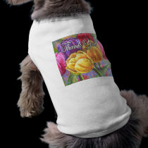 Colourful Tulip Flowers Thank You Items - Multi pet clothing