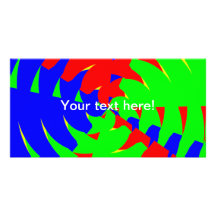 Colourful vibrations photo card template