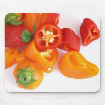 Colourful Wet Peppers Mouse Mats