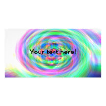 Colourful whirlpool customised photo card