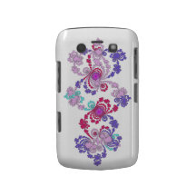 Colourful Whorls Blackberry Case White