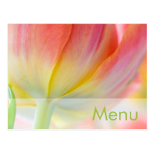 Colours of Spring • Menu Postcard