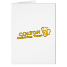 Colton Drinking Team tee shirts Cards