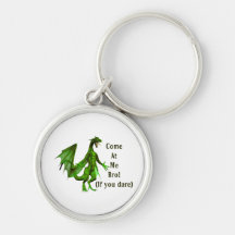 come at me bro dragon green key chains