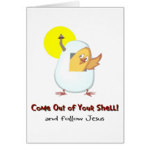 Come out of your shell and follow Jesus Cards