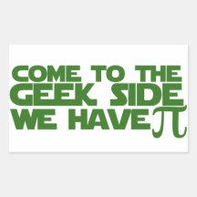 Come to the Geek side we have Pi Rectangle Stickers