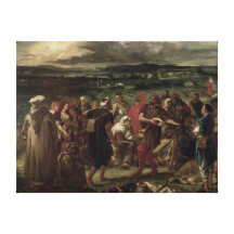 Comedians or Arabic Buffoons, 1848 Stretched Canvas Print