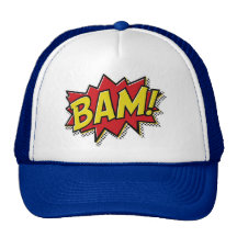 comic book bam! hats