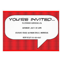 Comic book call-out invitation