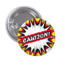 Comic book caution button