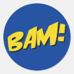 Comic Book Sticker in Blue
