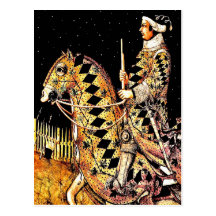 "Commander On Horseback" Post Card