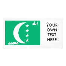 Comoros Flag Custom Photo Card