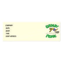 Company Picnic Admission Ticket Business Card Templates