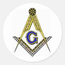 Compass and Square Round Sticker